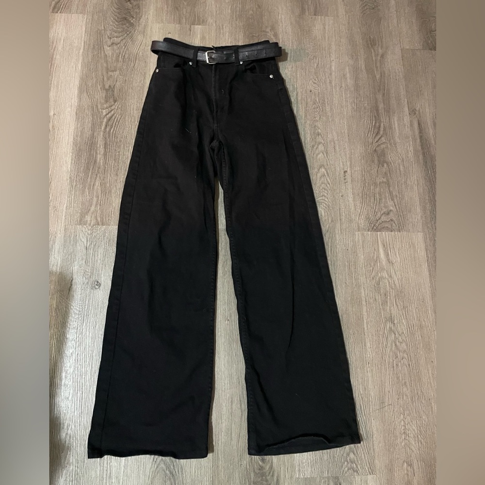 Devided high waist wide Leg jeans
